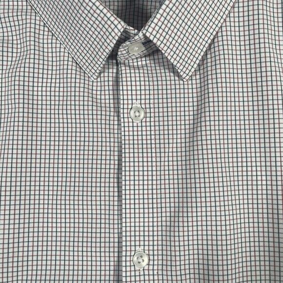 Mizzen + Main‎ Trim Fit Button Down Men's Size 2XL Red Green Tattersall Plaid - Picture 4 of 8